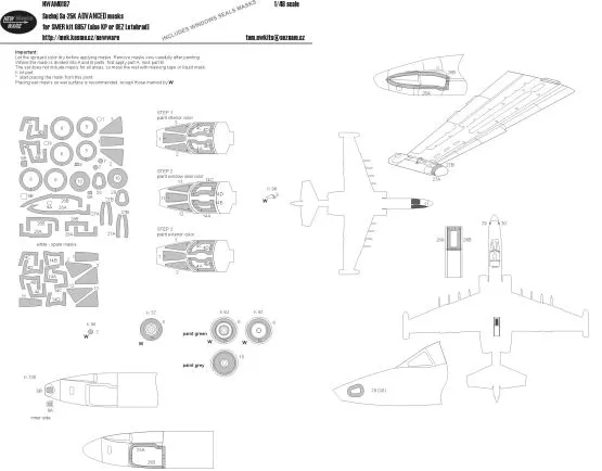 Su-25K ADVANCED mask for KP/SMER 1:48