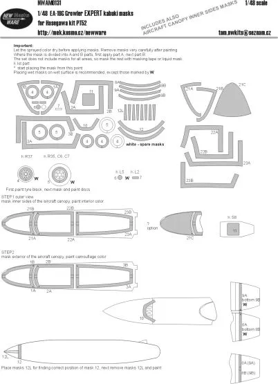 EA-18G Growler EXPERT mask for Hasegawa 1:48