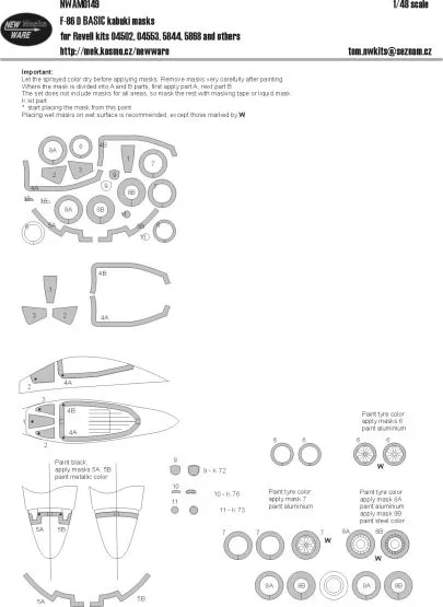 F-86D mask for Revell 1:48