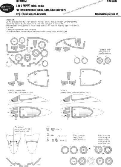 F-86D EXPERT mask for Revell 1:48