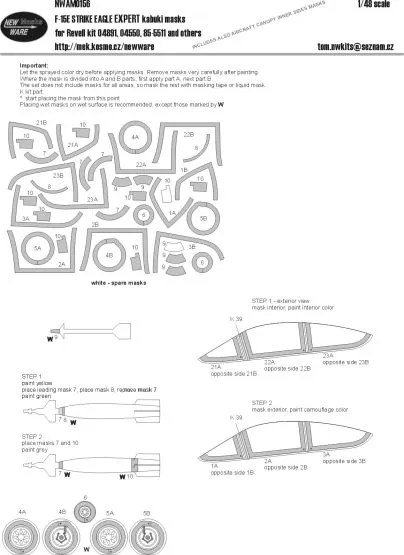 F-15E Strike Eagle mnask for Revell 1:48