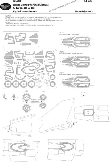 Su-17/22M3/M4 ADVANCED mask for Smer/ KP 1:48