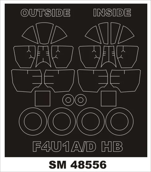 F4U-1A/D mask for Hobby Boss 1:48