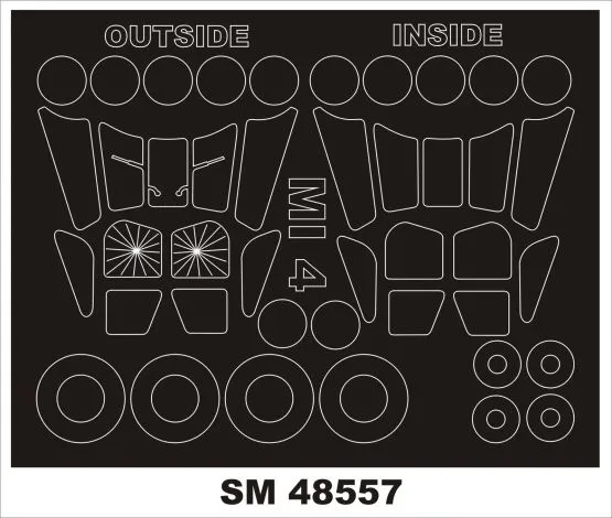 Mi-4 mask for Trumpeter 1:48