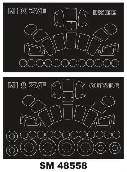 Mi-8 mask for Zvzeda 1:48
