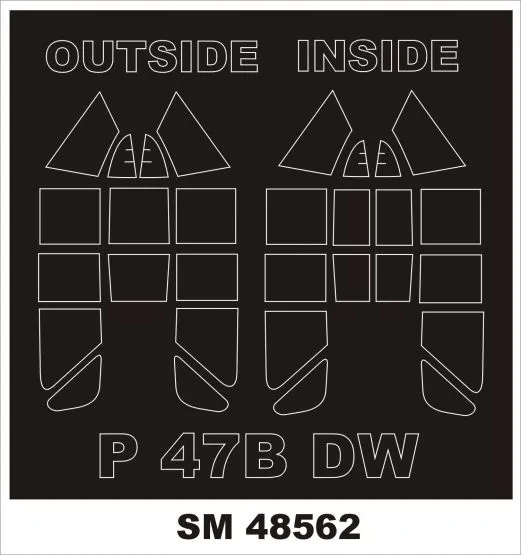 P-47B mask for Dora Wings 1:48
