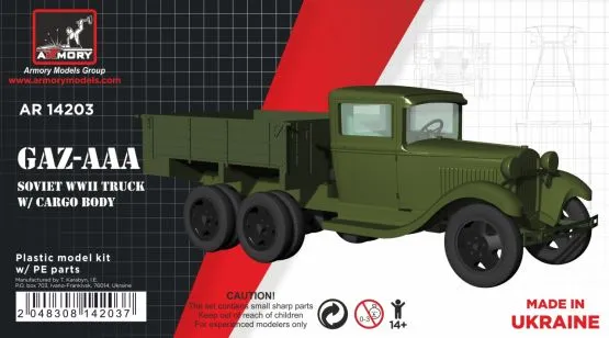 GAZ-AAA Soviet WWII cargo truck 1:144