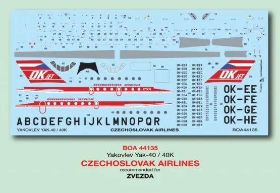 Yak-40 - OK JET - Czechoslovak Airlines 1:144