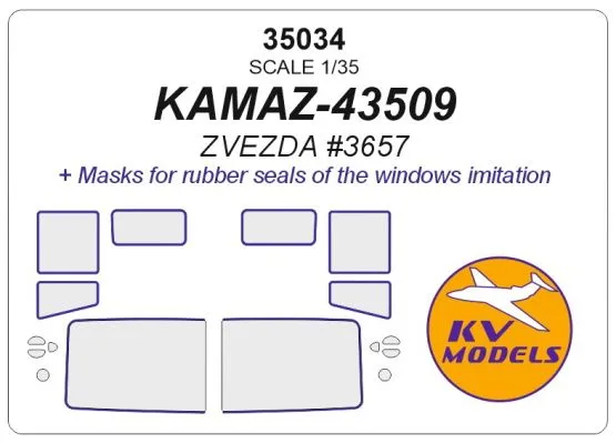 Kamaz 43509 mask for Zvezda 1:35