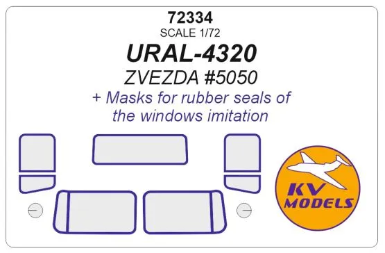 URAL 4320 mask for Zvezda 1:72