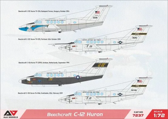 C-12A/C/U "Huron" military transporter 1:72