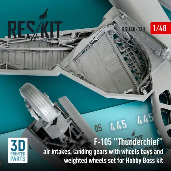 F-105 air intakes, landing gears with wheels bays 1:48