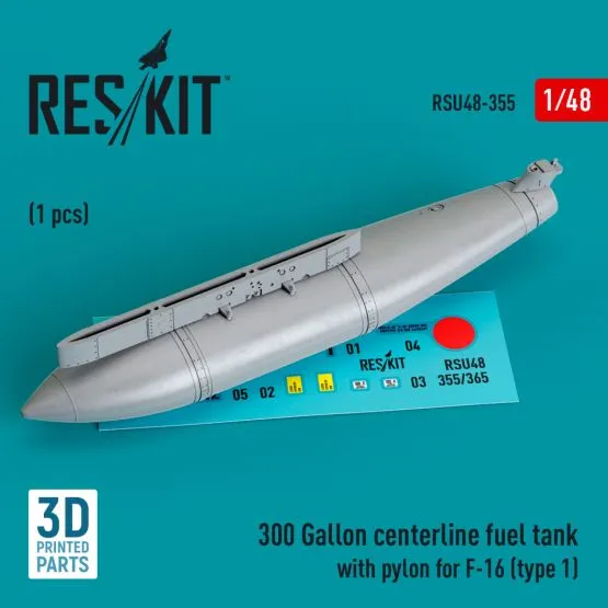 F-16 300 Gallon centerline fuel tank (type 1) 1:48 F-16 300 Gallon centerline fuel tank (type 1) 1:48
