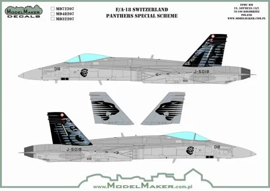 F/A-18 Switzerland Panthers special scheme 1:72