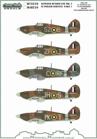 Hawker Hurricane Mk.I in Polish service part 1 1:48