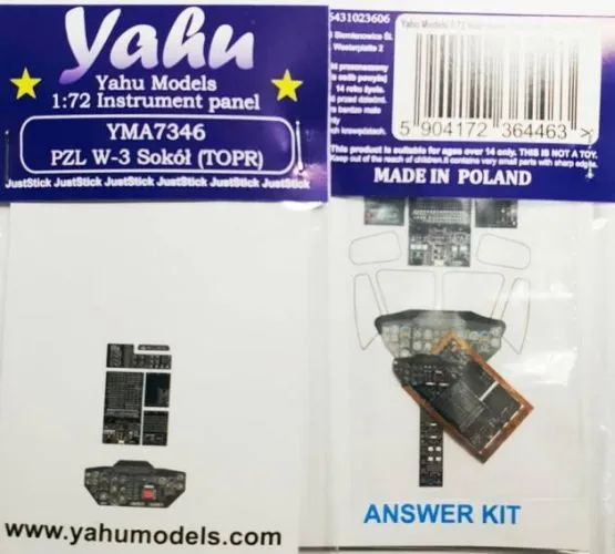 W-3 Sokół TOPR - instrument panel 1:72