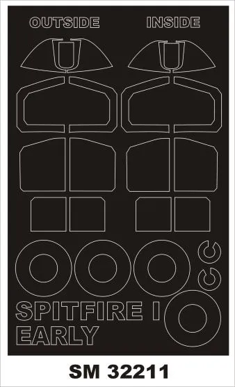 Spitfire Mk I mask for KOTARE 1:32