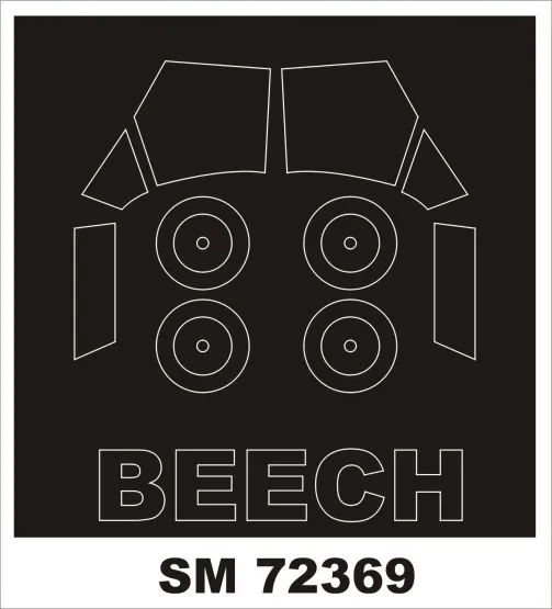 Beech Traveler mask for AZmodel 1:72