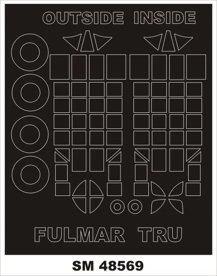 Fairey Fulmar Mk.I mask for Trumpeter 1:48