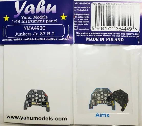 Junkers Ju 87B-1 Instrument Panel 1:48