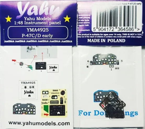 P-47 C/D Early Instrument Panel 1:48