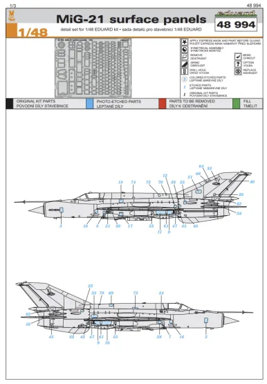MiG-21 surface panels 1:48