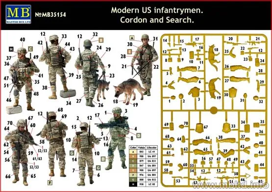 US Modern infantrymen - Cordon and Search 1:35