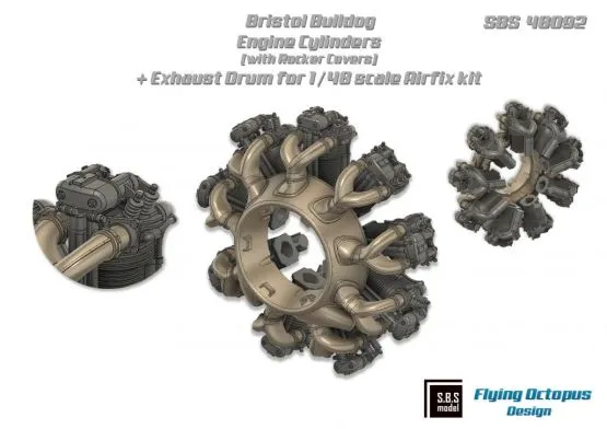 Bristol Bulldog engine upgrade set type 2 (Airfix) 1:48