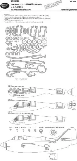 Fairey Gannet AS.1/AS.4 ADVANCED mask for Airfix 1:48 Fairey Gannet AS.1/AS.4 ADVANCED mask for Airfix 1:48