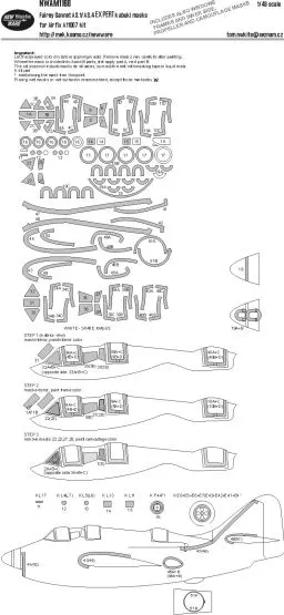 Fairey Gannet AS.1/AS.4 EXPERT mask for AIRFIX 1:48 Fairey Gannet AS.1/AS.4 EXPERT mask for AIRFIX 1:48