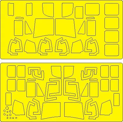 UH-1Y Venom EXPERT mask for Kitty Hawk 1:48