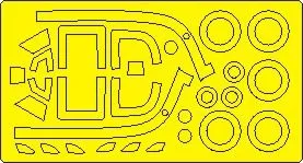 Yak-9T mask for Zvezda 1:48