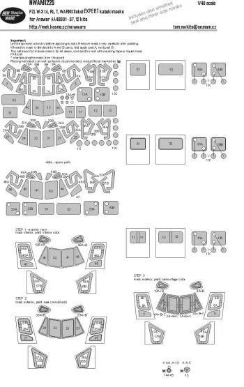 PZL W-3 (A, RL, T, WARM) Sokol EXPERT mask for Answer 1:48