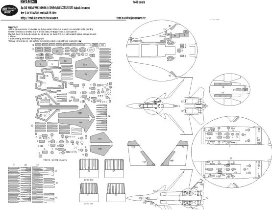 Su-30 MK./SME EXTERIOR mask for G.W.H. 1:48