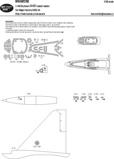 A-4M Skyhawk mask for Magic Factory 1:48
