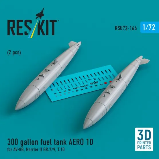 300 gallon fuel tank AERO 1D for Harrier 1:72 300 gallon fuel tank AERO 1D for Harrier 1:72