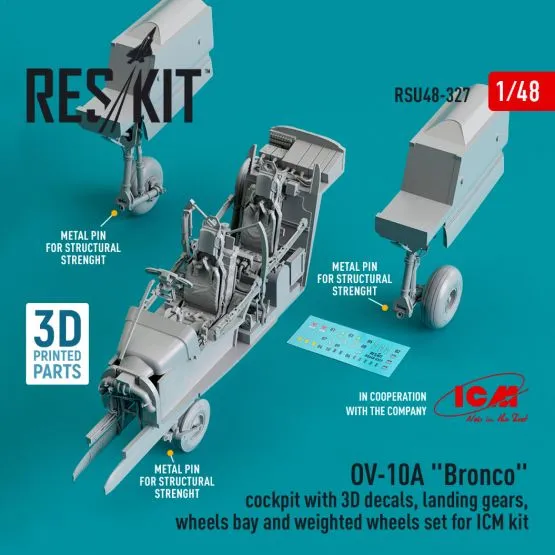 OV-10A "Bronco" cockpit, landing gears, wheels bay 1:48