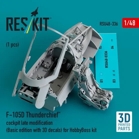 F-105D "Thunderchief" cockpit late (w/ 3D Decal) 1:48