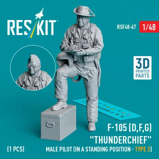 F-105 (B, D) "Thunderchief" pilot (standing - type 2) 1:48