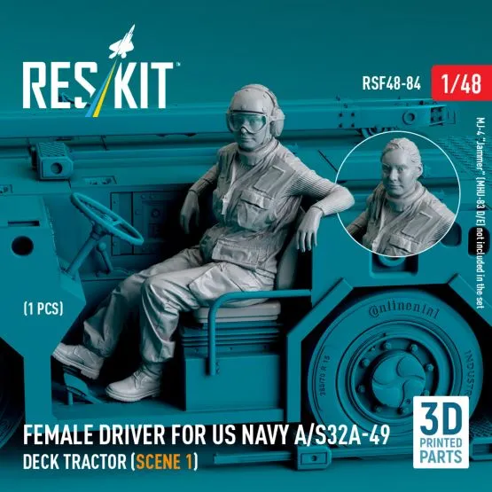 US NAVY A/S32A-49 Deck Tractor Female driver (scene 1) 1:48