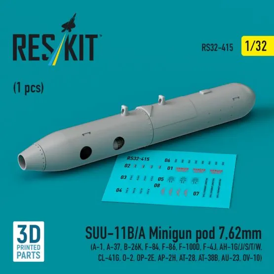 SUU-11B/A Minigun pod 7,62mm 1:32