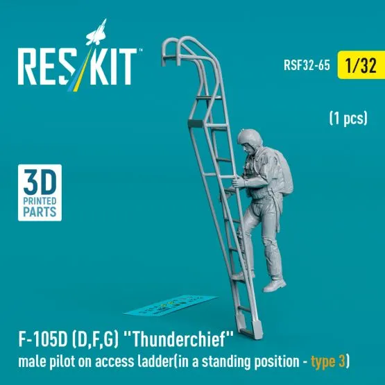 F-105 (D,F,G) "Thunderchief" pilot on ladder (type 3) 1:32