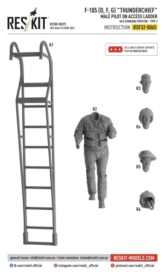 F-105 (D,F,G) "Thunderchief" pilot on ladder (type 3) 1:32