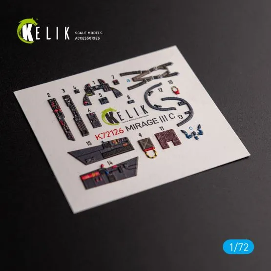 Mirage IIIC interior for Modelsvit 1:72