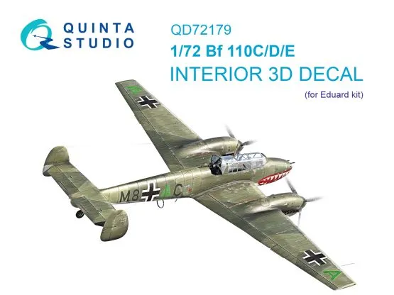 Bf 110C/D/E interior for Eduard 1:72