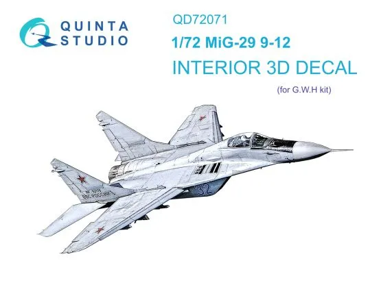 MiG-29 9-12 interior for GWH 1:72 MiG-29 9-12 interior for GWH 1:72