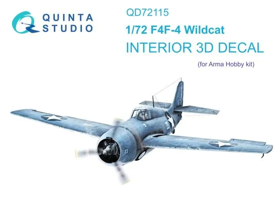 F4F-4 Wildcat interior for Arma Hobby 1:72 F4F-4 Wildcat interior for Arma Hobby 1:72