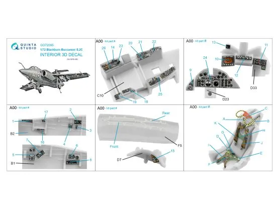 Buccaneer S.2C interior for Airfix 1:72