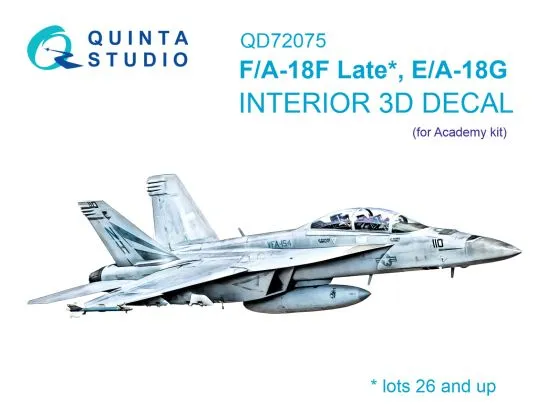 F/A-18F Late, E/A-18G interior for Academy 1:72