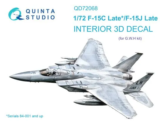 F-15C Late/F-15J Late Interior for GWH 1:72 F-15C Late/F-15J Late Interior for GWH 1:72